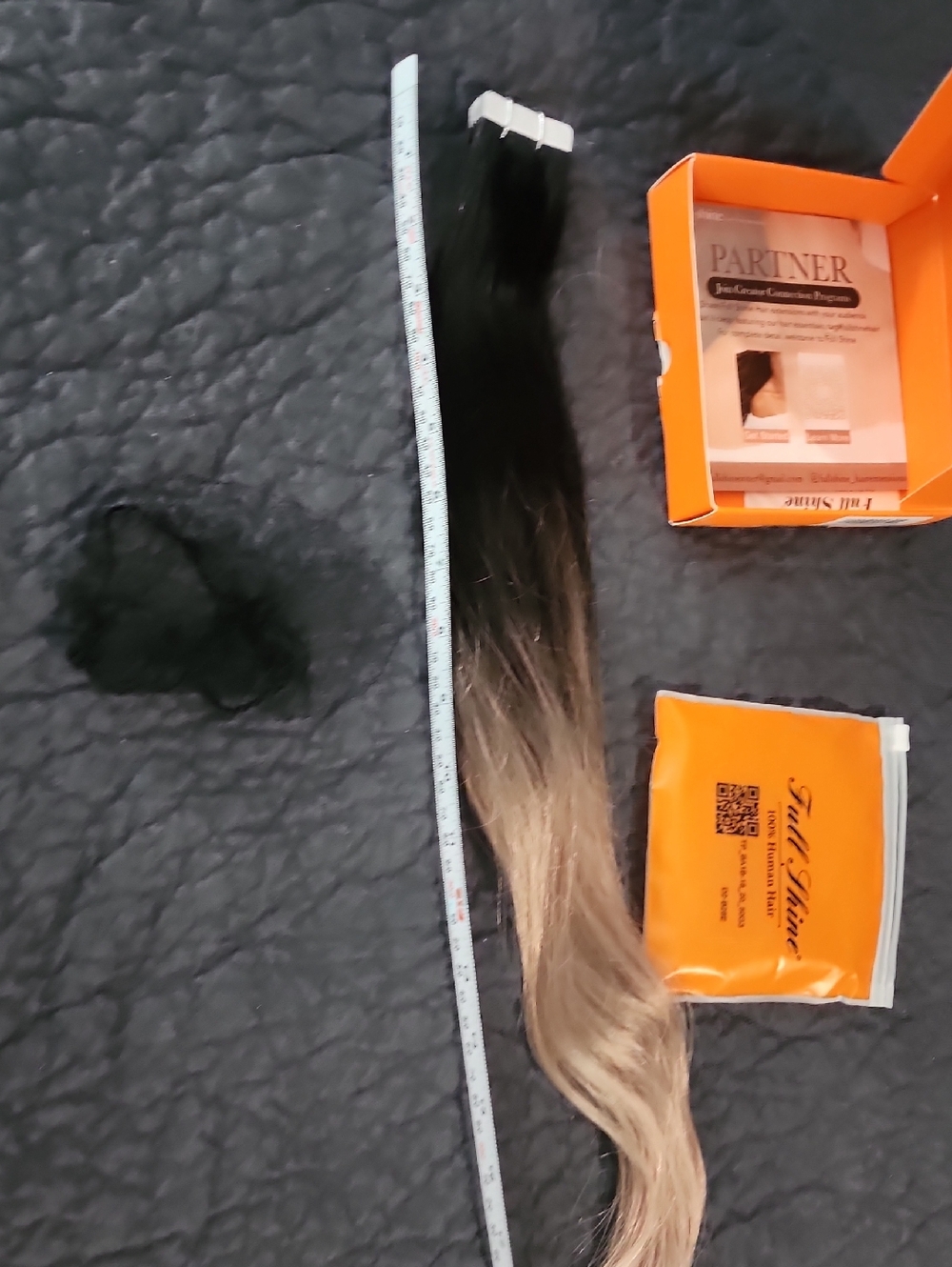 Ombre Tape-In Hair Extensions — Black to Blonde Balayage 20"